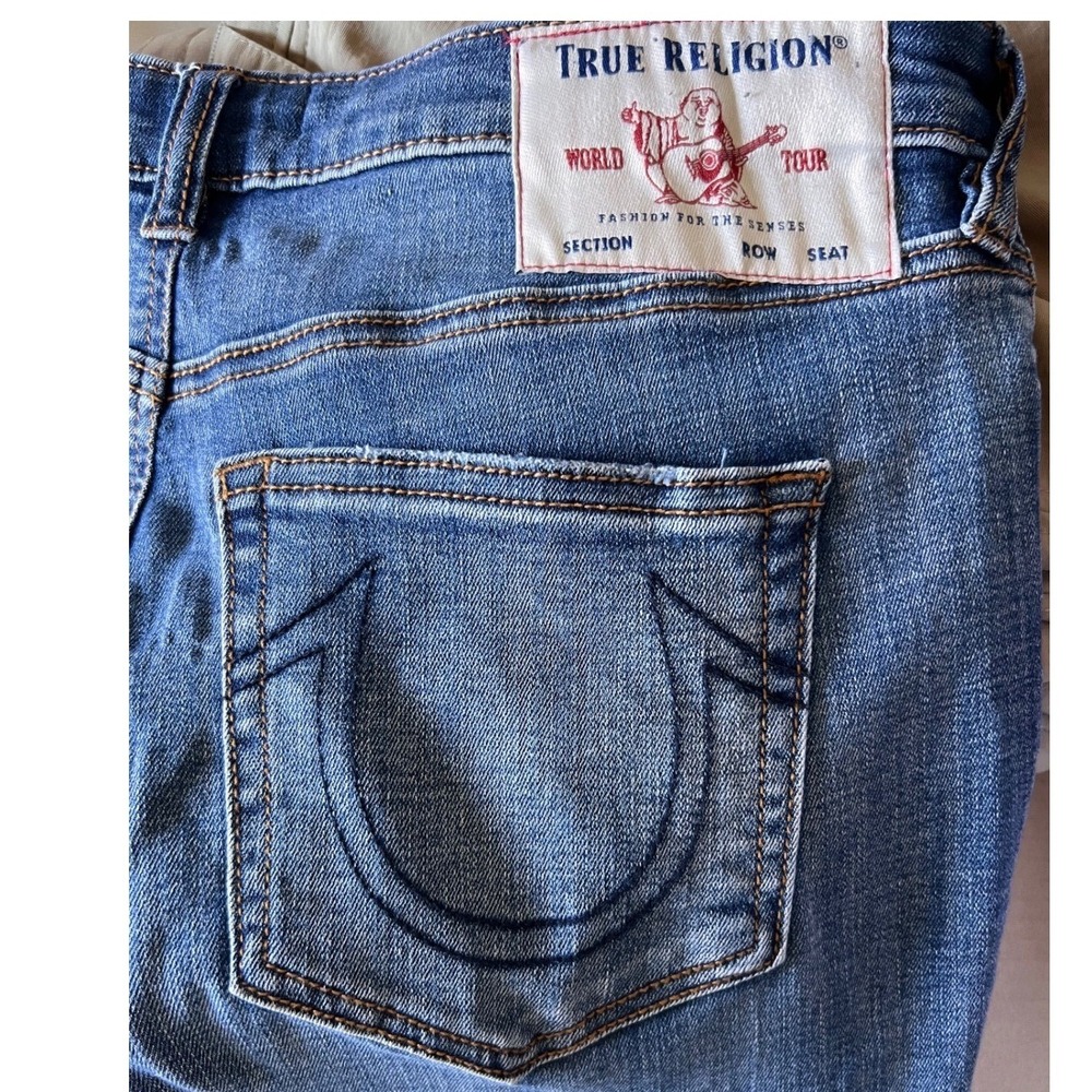 True Religion Halle High Rise Super Skinny Jeans Women's Size 29 Blue Denim
